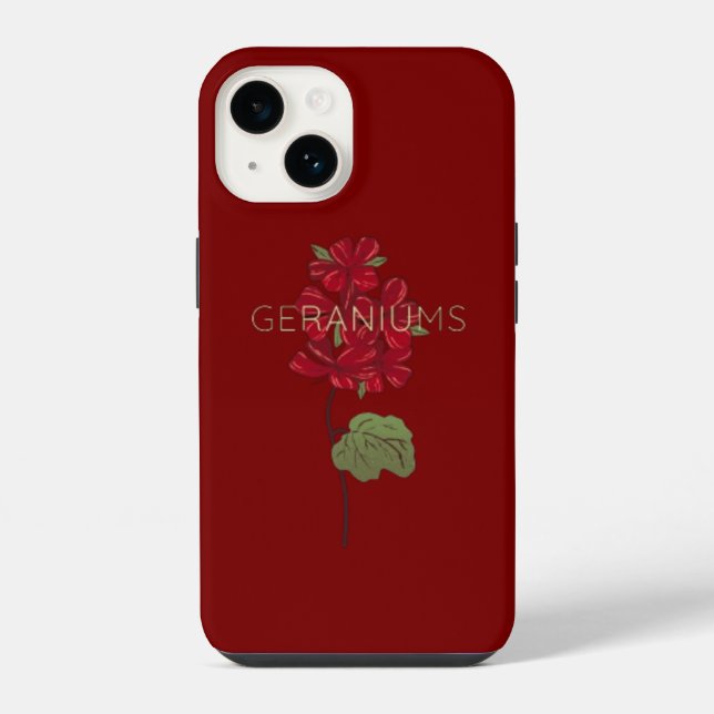 Geraniums Flower  iPhone Case (Back)