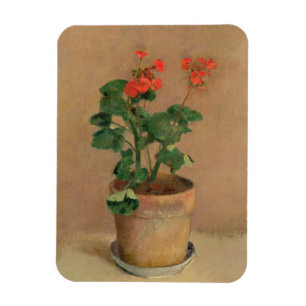 Geraniums in a Pot, c.1905 (oil on canvas) Magnet