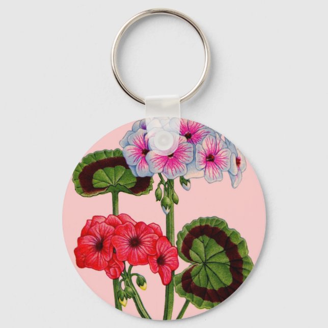 geraniums keychain (Front)