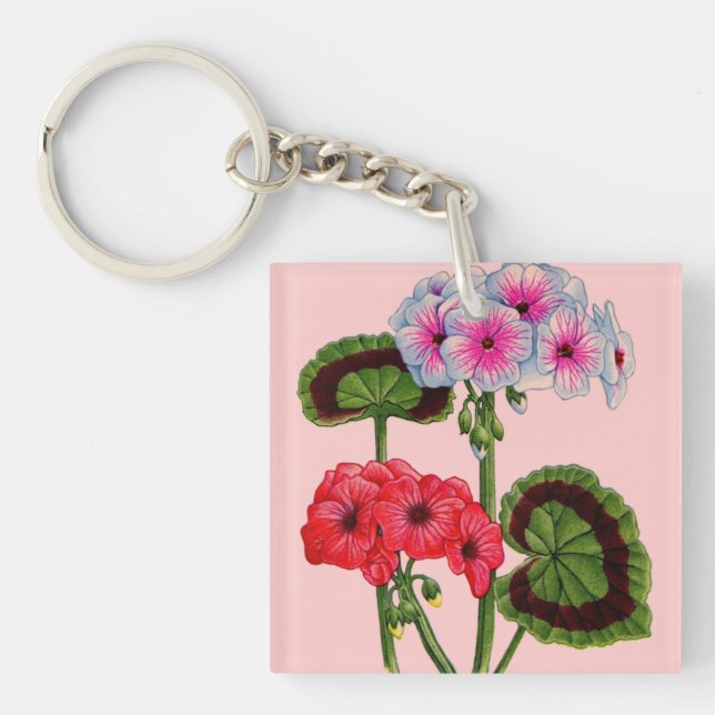 geraniums keychain (Front)