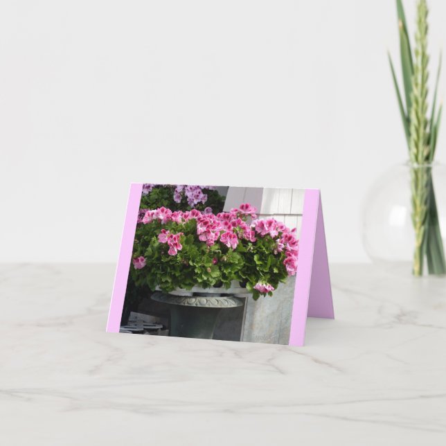 Geraniums Planter Card (Front)