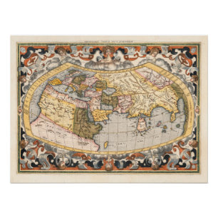 Gerard Mercator's Map of the World Poster