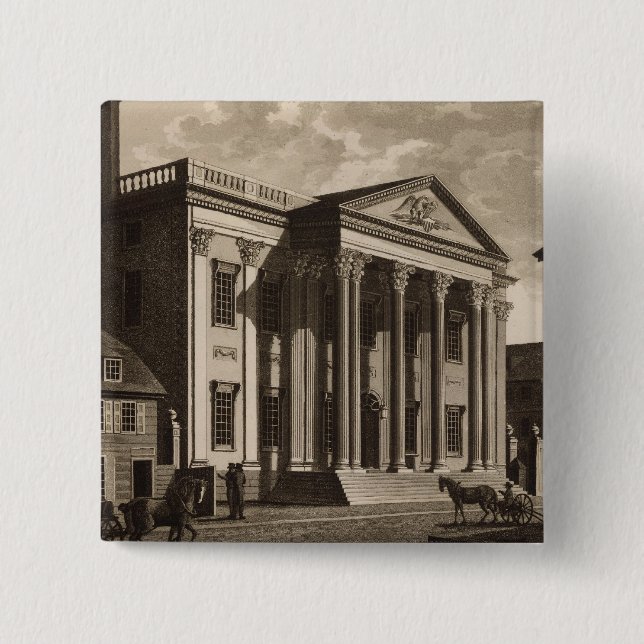 Gerards Bank in Philadelphia 2 Inch Square Button (Front)
