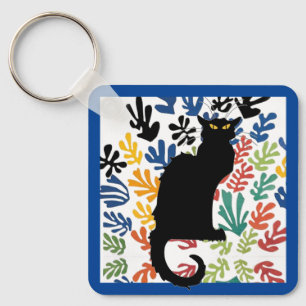 Gerbe by Matisse, Cat Art Parody, Keychain