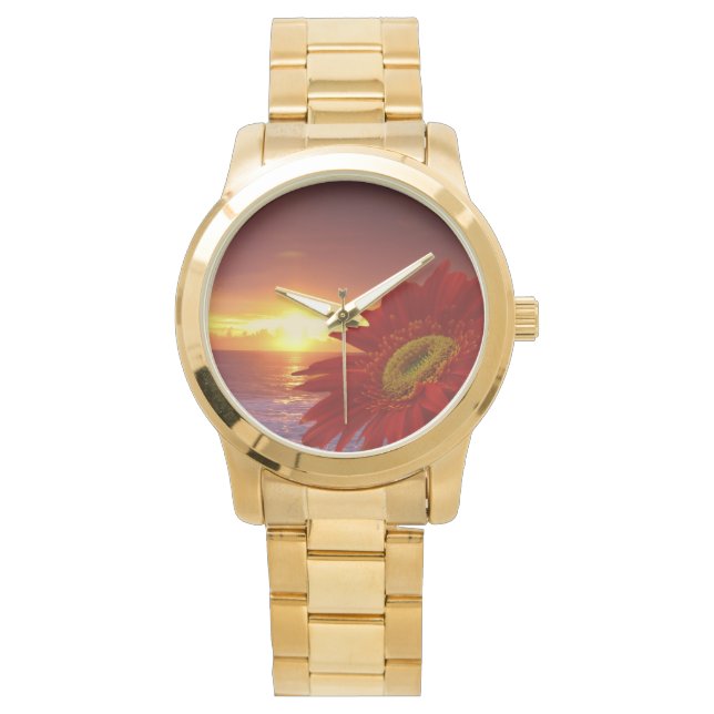 Gerber Daisy and sunset Watch (Front)