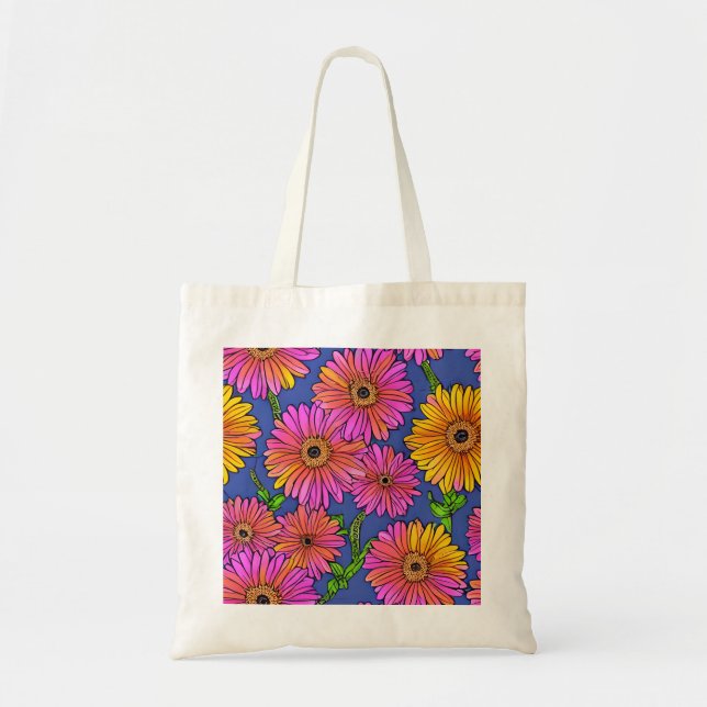 Gerber Daisy Canvas Tote (Front)