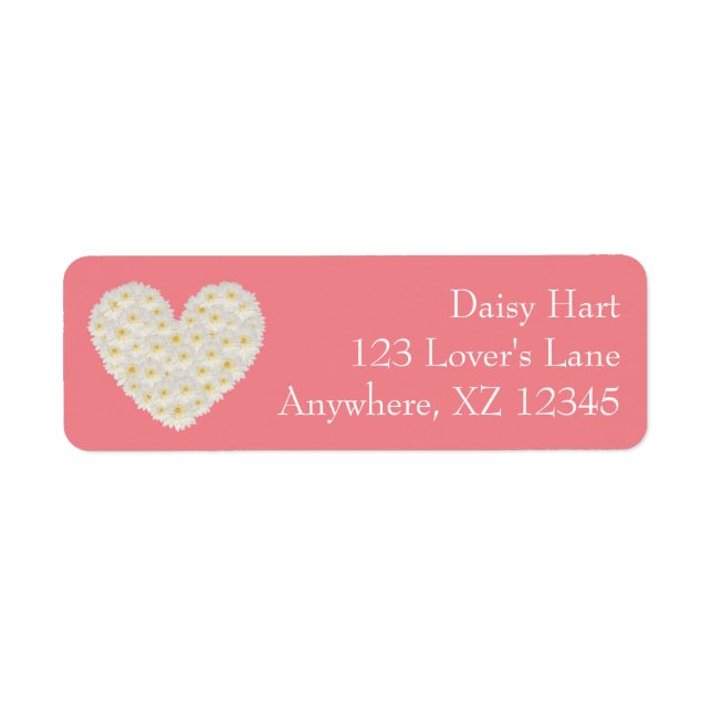 Gerber Daisy Heart personnalisable (Devant)