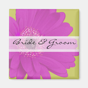Gerber Daisy Wedding Stickers or Customize Magnet