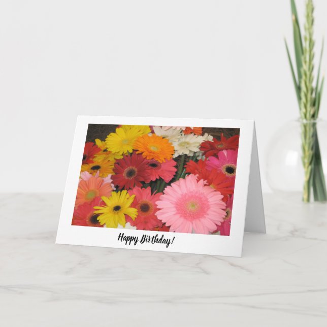 Gerbera Birthday Card (Front)