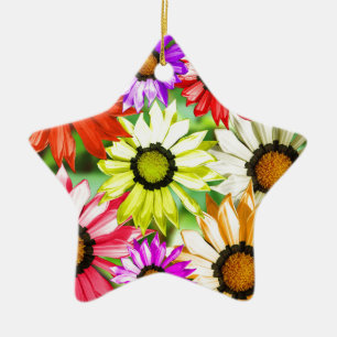 Gerbera colourful flower floral ceramic ornament