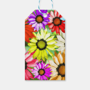 Gerbera colourful flower floral gift tags