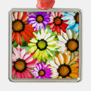 Gerbera colourful flower floral metal ornament
