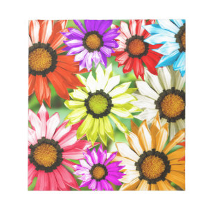 Gerbera colourful flower floral notepad