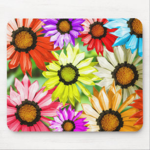 Gerbera colourful flowers mouse pad