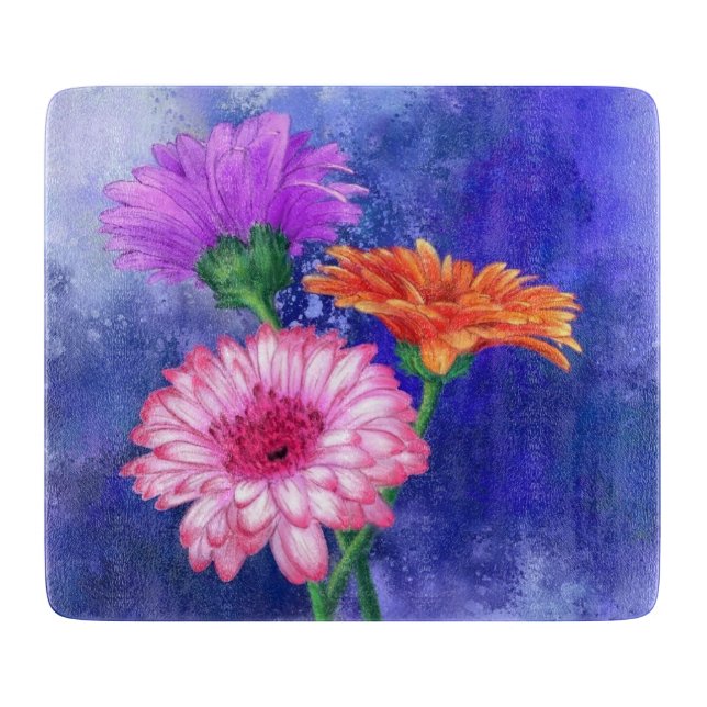 Gerbera Daisies Cutting Board (Front)