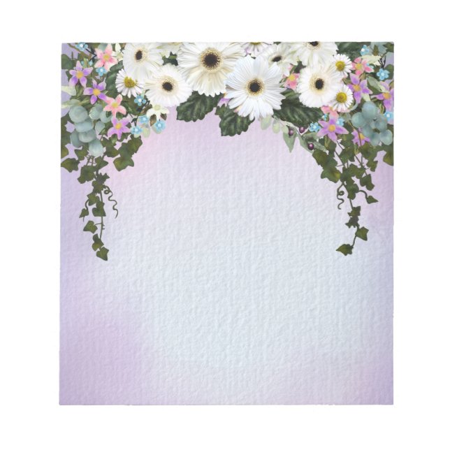 Gerbera Daisies  Notepad (Front)