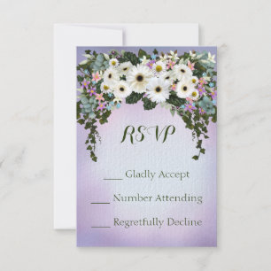 Gerbera Daisies Swag RSVP Card