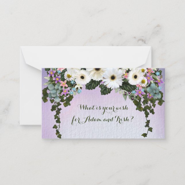 Gerbera Daisies Swag Wedding  Card (Front)