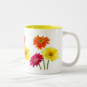 Gerbera Daisies Two-Tone Coffee Mug