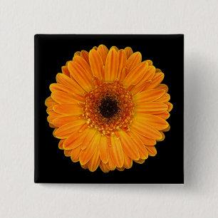 Gerbera Daisy 2 Inch Square Button