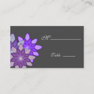 Gerbera Daisy Black white Place Card for Occasion
