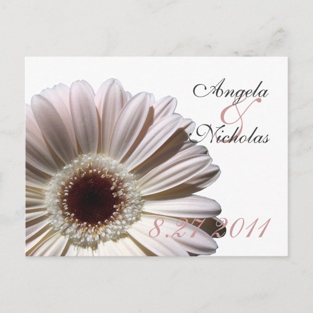 Gerbera Daisy / Carte de réponse Mariage (Devant)