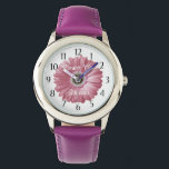 Gerbera Daisy Flower Girl Pink Watch<br><div class="desc">Wedding Flower Girl Pink Gerbera Daisy watch, this watch makes the perfect wedding thank you gift for a special little flower girl. Personalize with a name to make it extra special.</div>