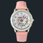 Gerbera Daisy Flower Girl Pink Watch<br><div class="desc">Wedding Flower Girl Pink Gerbera Daisy watch,  this watch makes the perfect wedding thank you gift for a special little flower girl.  Personalize with a name to make it extra special.</div>