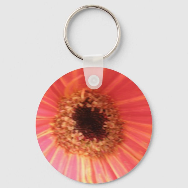 Gerbera Daisy Flower Keychain (Front)