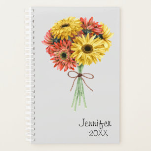 Gerbera Daisy Flower Personalized Custom Planner