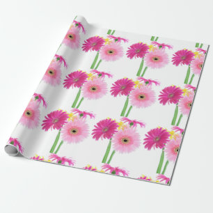 Gerbera Daisy Flowers Wrapping Paper