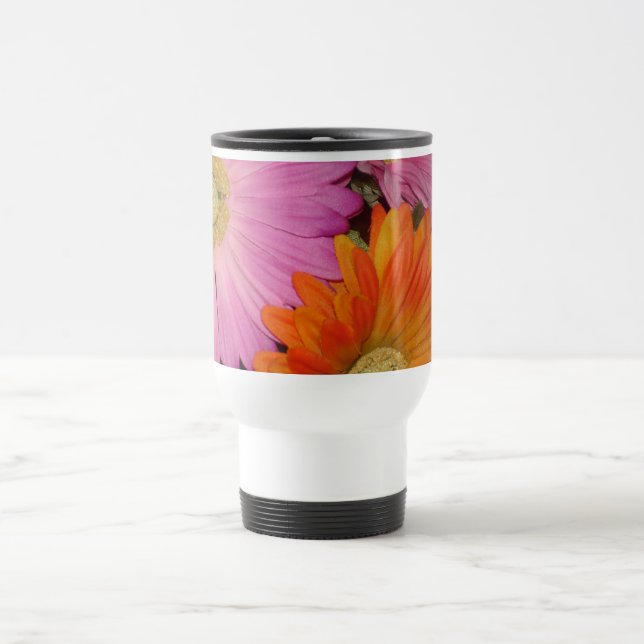 Gerbera Daisy Garden Travel Mug (Center)