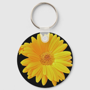 Gerbera Daisy (Gerbera hybrida) - Yellow Keychain