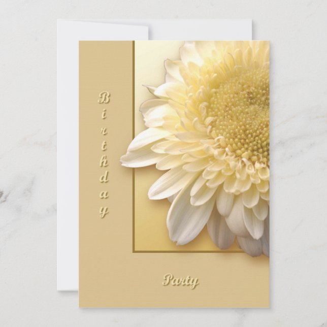 Gerbera Daisy Invitation (Front)