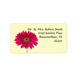 Gerbera Daisy Label