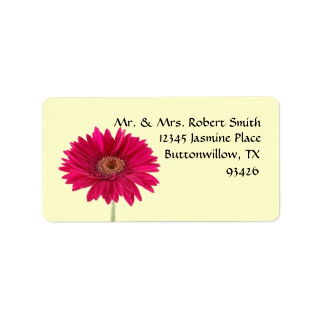 Gerbera Daisy Label (Front)