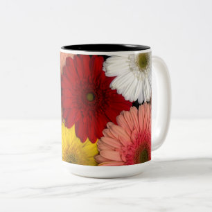 Gerbera Daisy Mug with All Colours of Flowers