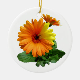 GERBERA DAISY-ORNAMENTS CERAMIC ORNAMENT