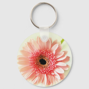 Gerbera Daisy Pinback Button Keychain