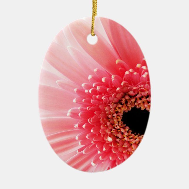 Gerbera Daisy Poster Ceramic Ornament (Front)