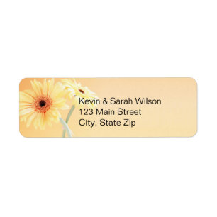 Gerbera Daisy Return Address Labels