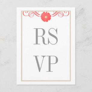 Gerbera Daisy Swirls Response Postcard