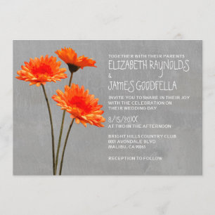 Gerbera Daisy Wedding Invitations