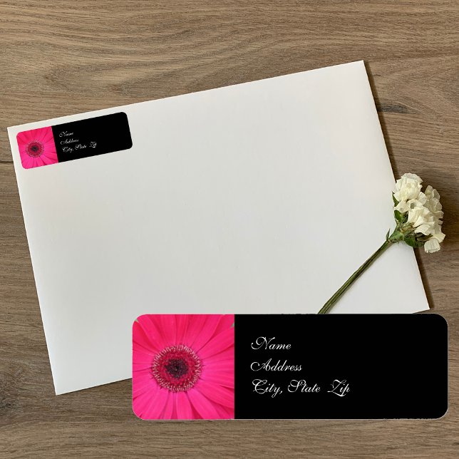 Gerbera Daisy Wedding Return Address Label (Creator Uploaded)