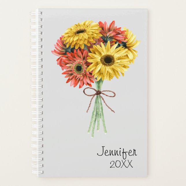 Gerbera Fleur marguerite Personnalisée Personnalis (Devant)