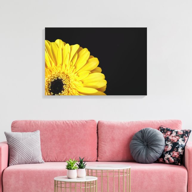 Gerbera Flower Canvas Print (Insitu(LivingRoom))