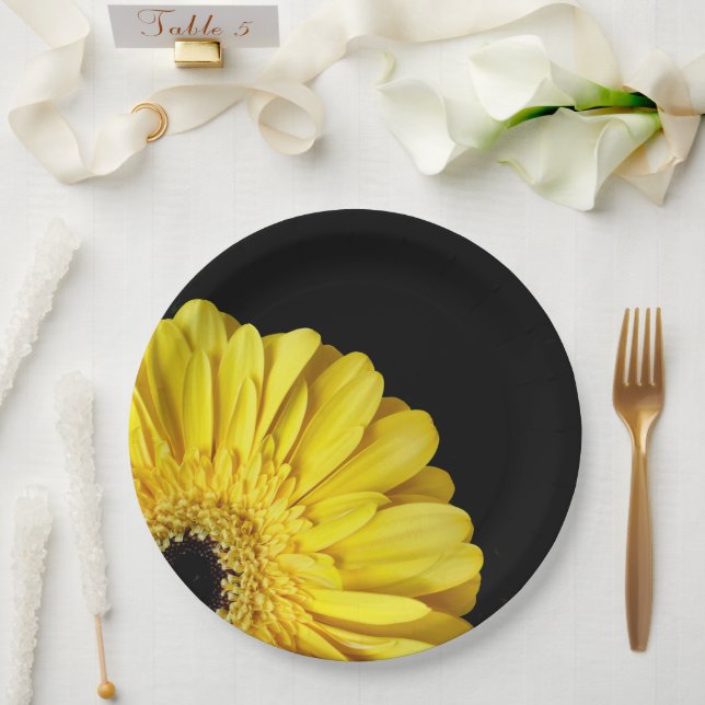 Gerbera Flower Paper Plate (Wedding)