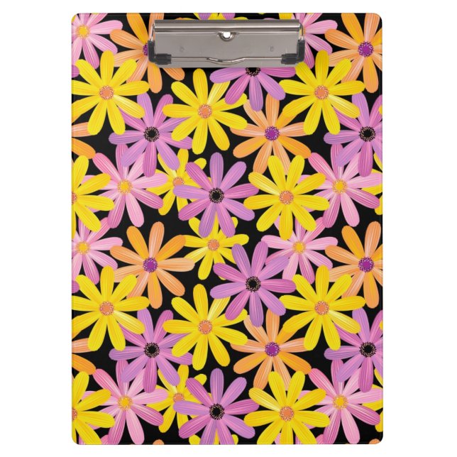 Gerbera flowers pattern, background clipboard (Front)