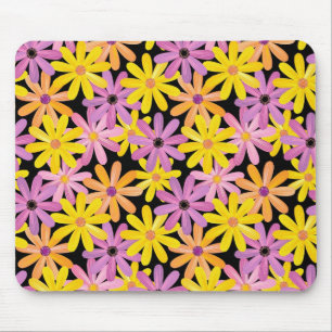 Gerbera flowers pattern, background mouse pad