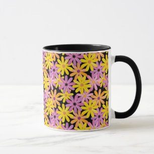 Gerbera flowers pattern, background mug